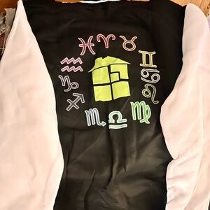 Varsity bomber jacket w/ colorful zodiac wheel, size XL - NEW
